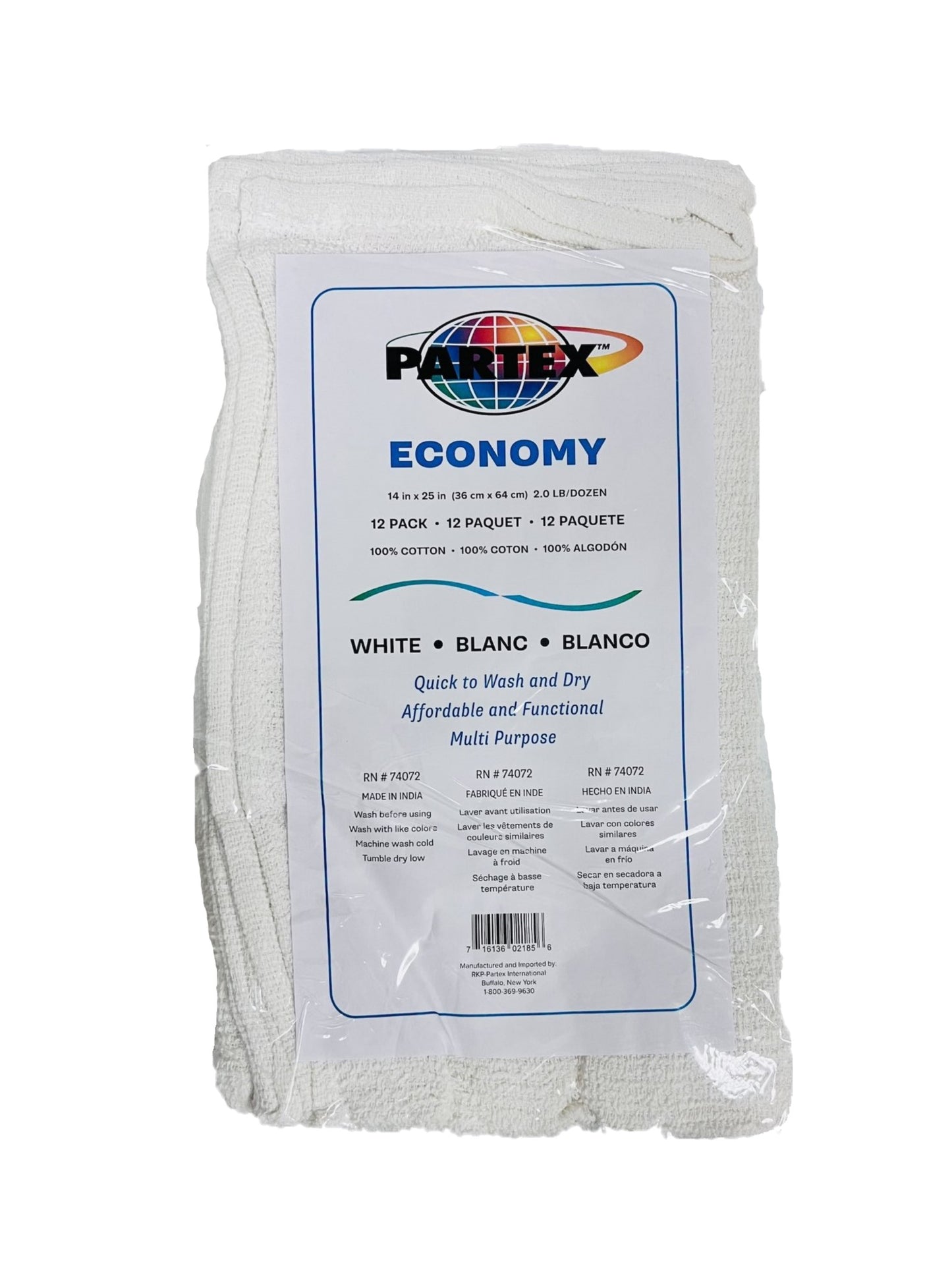 ProTex Essentials20PRO™ White 14"x25" Towels - 12/Pack - 2.0 lb per pk