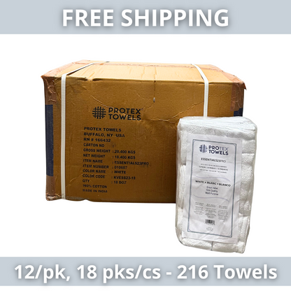 ProTex Essentials23PRO™ White 15"x26" 2.3lb/12Pk 216 Towels/Case