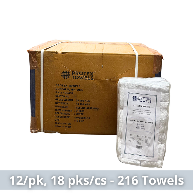 ProTex Essentials23PRO™ White 15"x26" 2.3lb/12Pk 216 Towels/Case