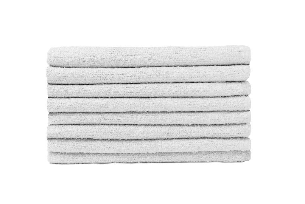 S&T INC. Microfiber Fitness Exercise Gym Towels, 360 GSM, 6 Pack, 16-Inch x  27-Inch, White