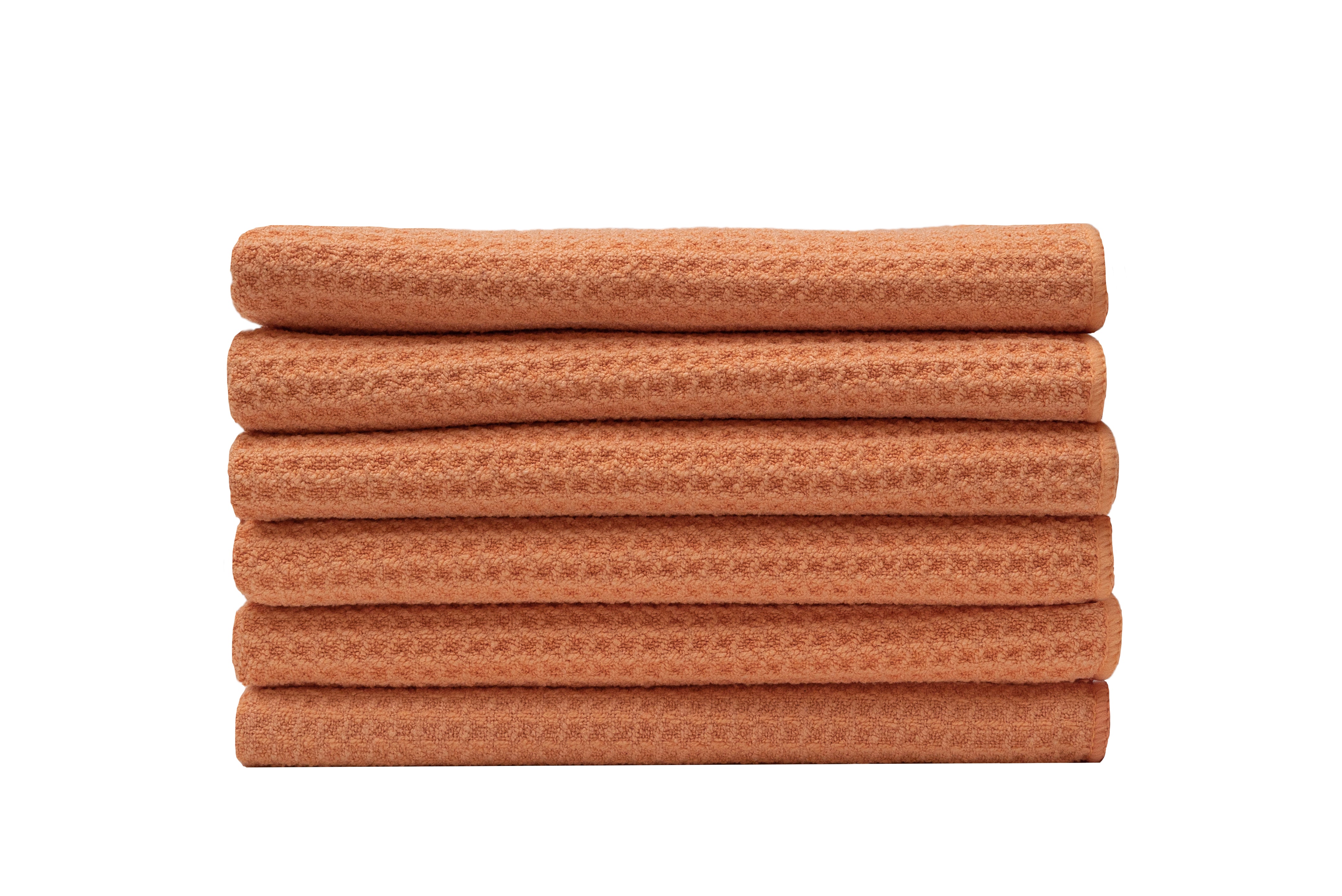 Partex micro4™ Peach Microfiber 16 x 27 Waffle Weave Towels