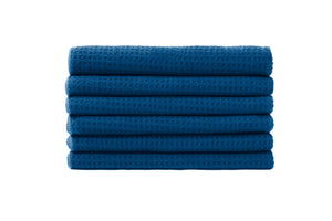 Dark Green Partex micro4 Microfiber 24 x 24 Waffle Weave Towels - 24 x 24